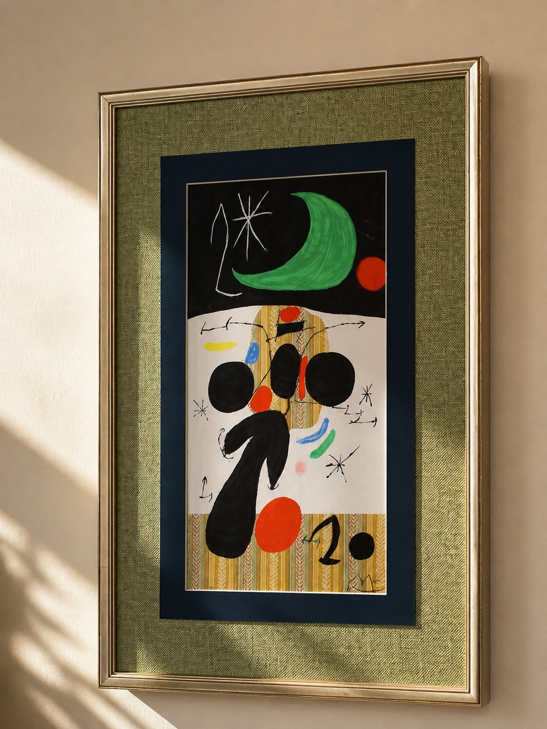 MOOJI ART framed abstract wall art material and frame detail, product 3925997461