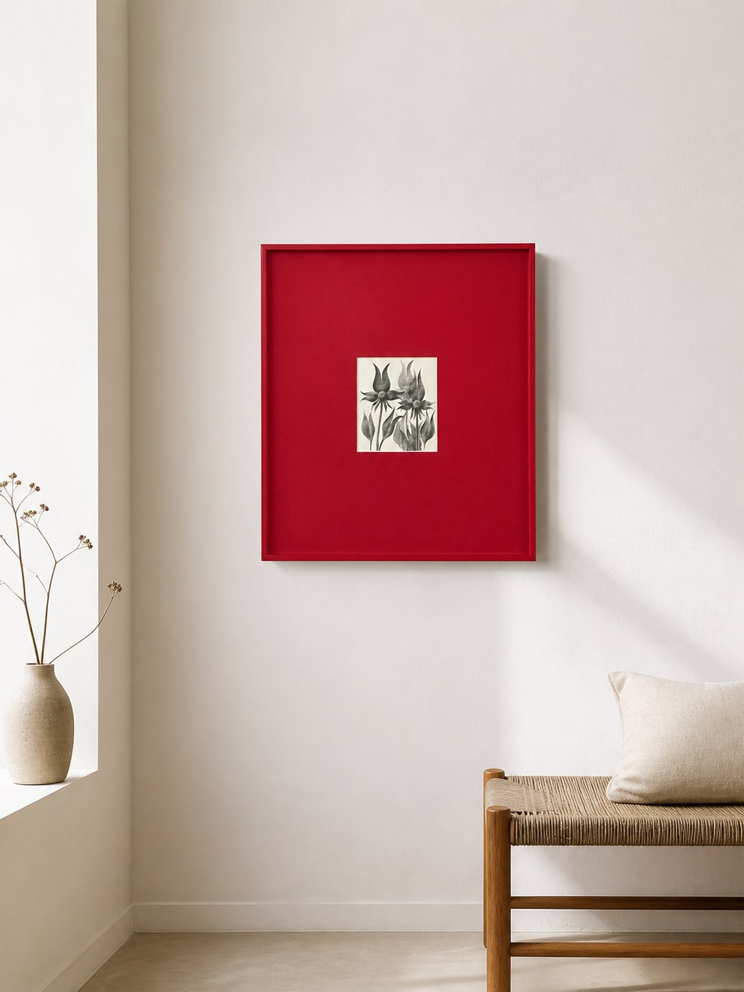MOOJI ART red framed hero view, product 3925997456