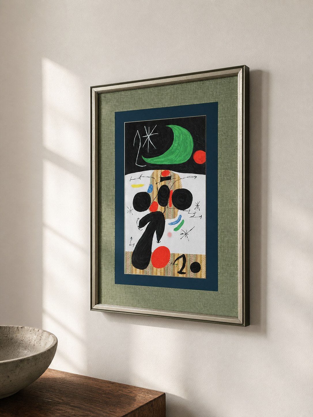 MOOJI ART framed abstract wall art angle and frame depth, product 3925997461